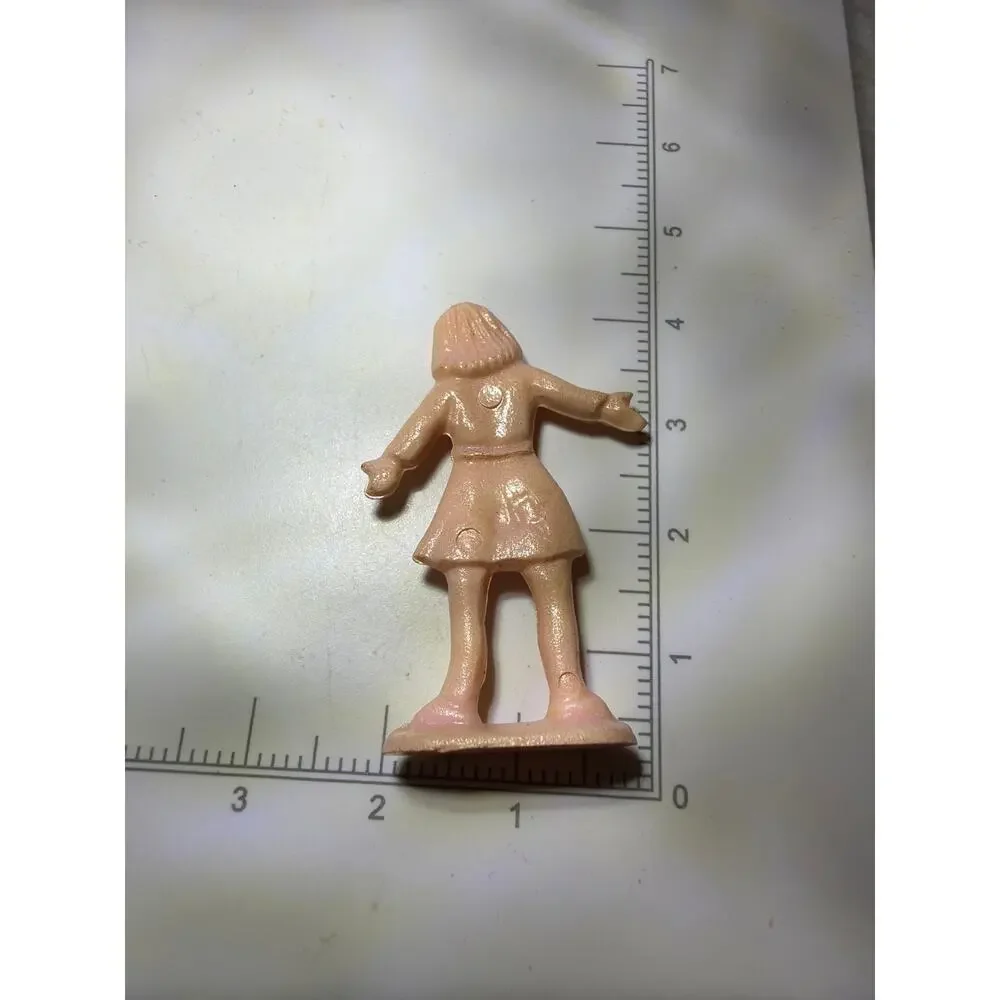 Vintage 1950s Pink Plastic Girl Figurine Cracker Jack Cereal Prize Premium Toy
